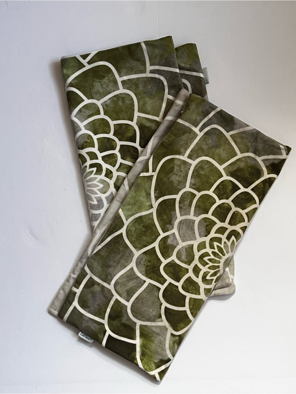 Microsuede Green Botanical Print Throw Pillow Covers